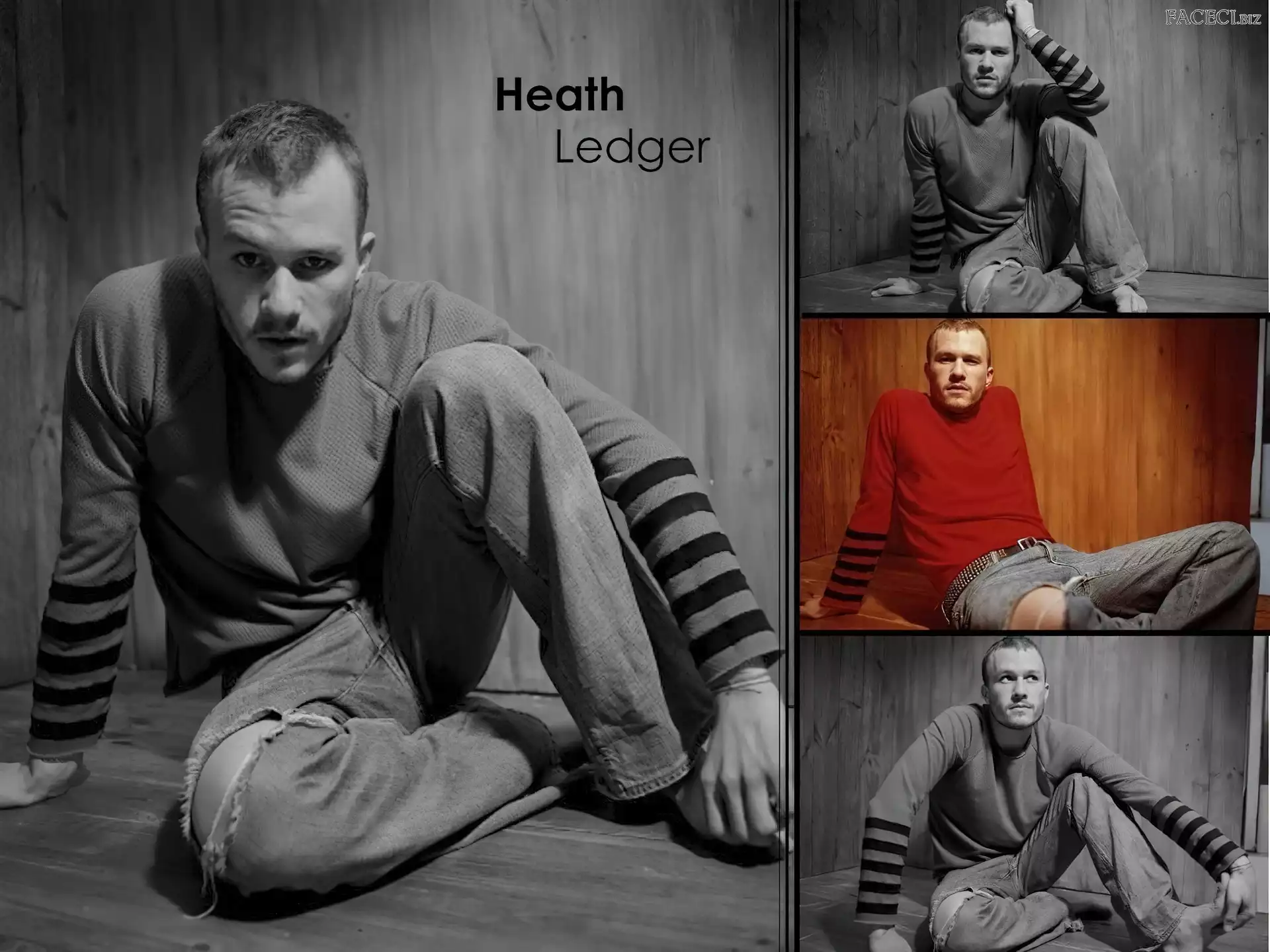Heath Ledger, czerwona bluzka